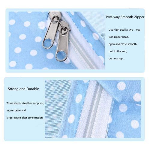 Happy Baby Portable Baby Travel, Bed With Mosquito Net - Blue