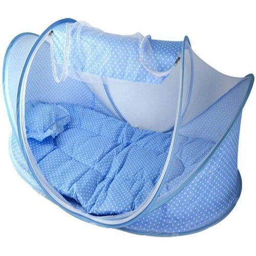 Happy Baby Portable Baby Travel, Bed With Mosquito Net - Blue