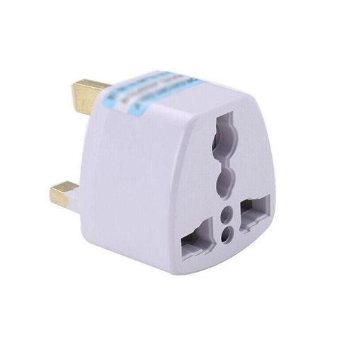 1 Piece Of UK Plug Adapter 3 Pin Universal Adapter Travel Adapter China Converter EU Socket To UK Plug- White