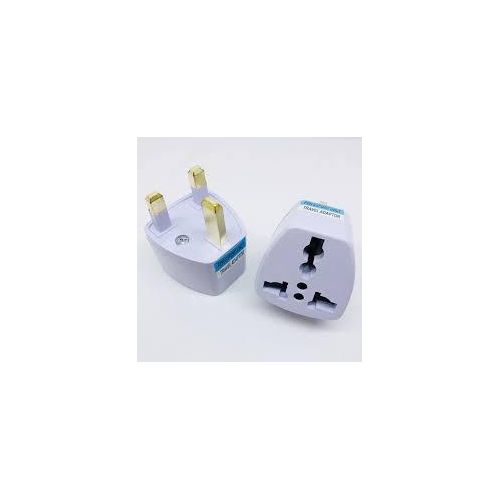 1 Piece Of UK Plug Adapter 3 Pin Universal Adapter Travel Adapter China Converter EU Socket To UK Plug- White