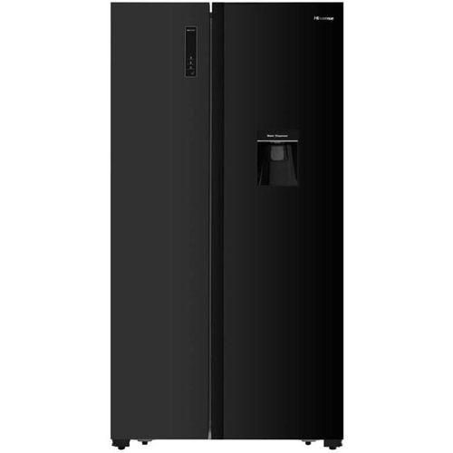 Hisense 670 Liters Side-by-side Refrigerator With Dispenser - Black Mirrow 3 Years Warranty
