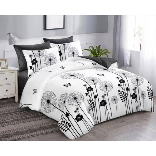 4Pc Set Double Faced 1Bedsheet&2 Pillow Cases White