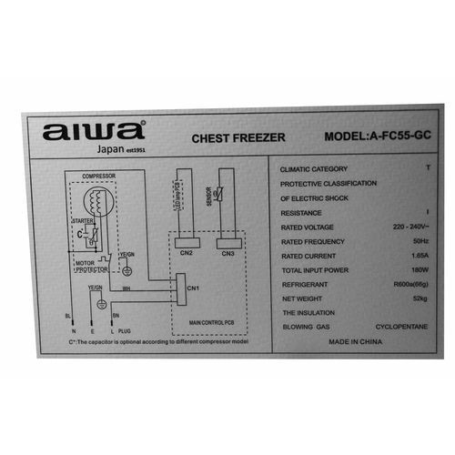 Aiwa 550 Litres Chest Freezer - Grey(3YRS WRTY)