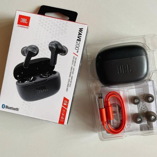 Wave 200 TWS In-Ear Bluetooth Truly Wireless Earbuds with Mic, 20 Hours Playtime, Deep Bass Sound, Dual Connect Technology, Quick Charge,Comfort Fit Ergonomic Design, Voice Assistant Support for Mobiles -Black