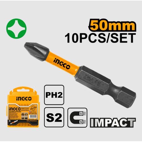 INGCO SDBIM11PH223 - Impact Screwdriver Bits - Orange