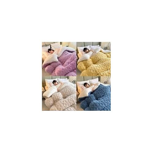 Fluffy Lamb Velvet Quilt Green
