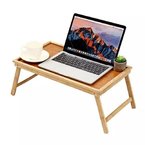 Breakfast In Bed Foldable Bamboo Tray,LapTop Stand Multiple Purpose