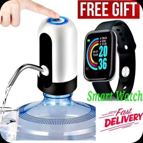 Electric Automatic Hand Pump Water Dispenser +GIFT Bluetooth Wrist SmartWatch