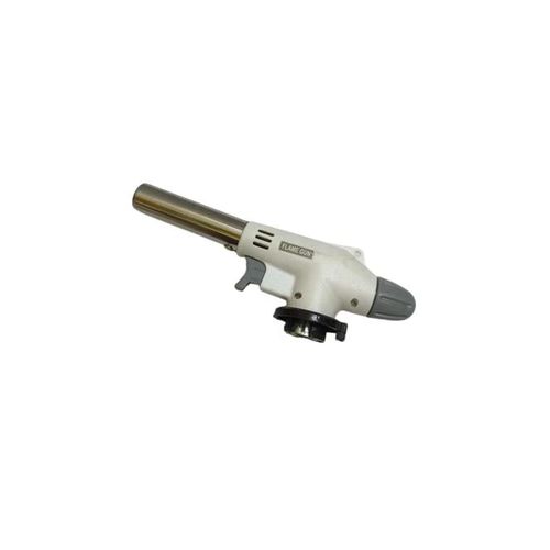 Gas Torch Auto Ignition Butane Gas Blow Torch for Outdoor BBQ Tool Burner Flamethrower Welding Gun Flame Gun (White)