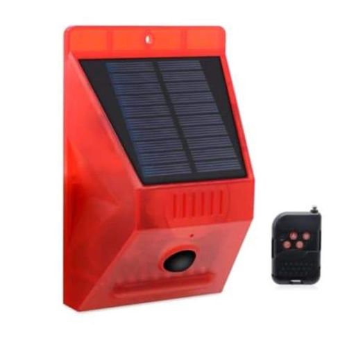 Solar Powered Infrared PIR Motion sensor Detector mini Alarm Loud Alarm Standalone mini alarm system
