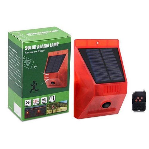 Solar Powered Infrared PIR Motion sensor Detector mini Alarm Loud Alarm Standalone mini alarm system