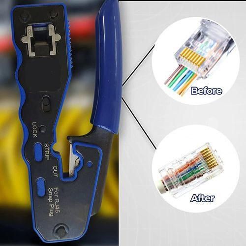RJ45 Crimping Tool For Pass Through Cable