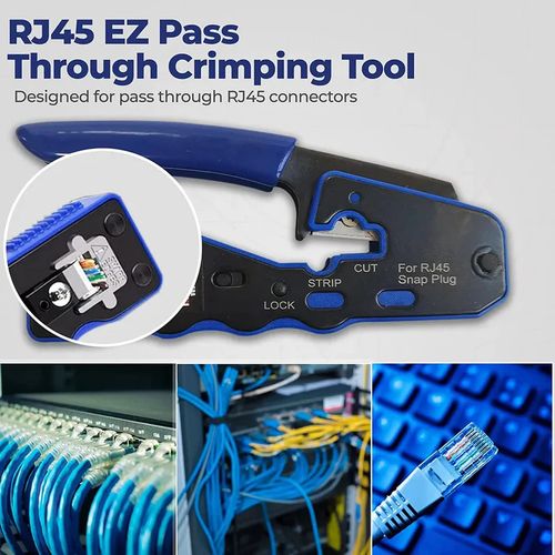 RJ45 Crimping Tool For Pass Through Cable