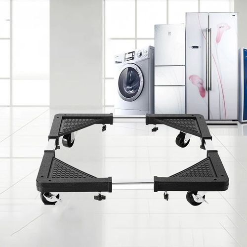 Adjustable Stand For Washing Machine And Fridge Small Black
