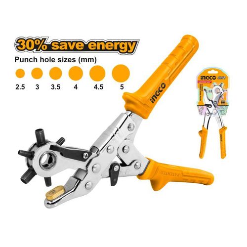 INGCO HLHP028 - Leather Hole Punch - Orange
