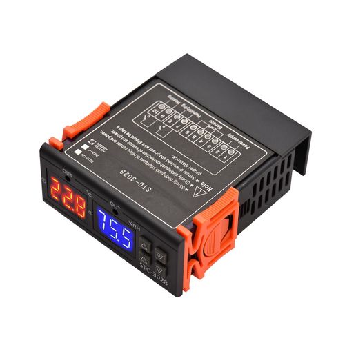 Digital Temperature Controller STC-3028 Intelligent Temperature Regulator AC 110~220V Refrigerator Thermostat Support Heating/Cooling/Humidification/Dehumidification/Temperature Correction NO5131