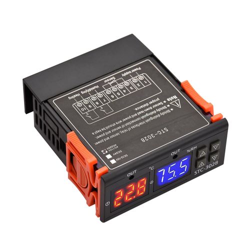 Digital Temperature Controller STC-3028 Intelligent Temperature Regulator AC 110~220V Refrigerator Thermostat Support Heating/Cooling/Humidification/Dehumidification/Temperature Correction NO5131