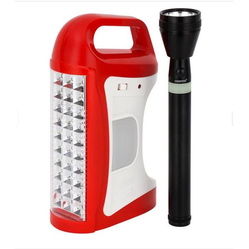 Geepas 2 IN 1 Rechargeable LED Lantern and Flashlight Torch-Multi
