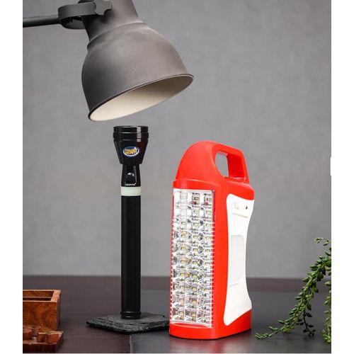 Geepas 2 IN 1 Rechargeable LED Lantern and Flashlight Torch-Multi