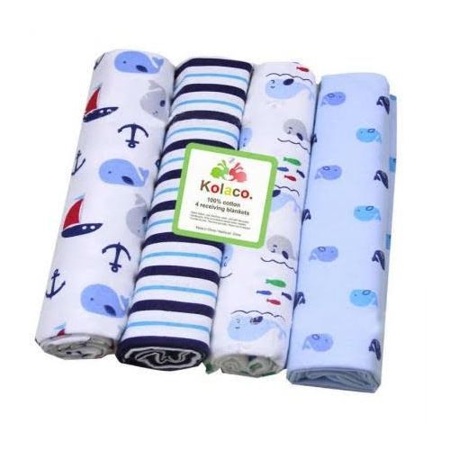 Other 4 pack blue receiving blankets - Multi colored