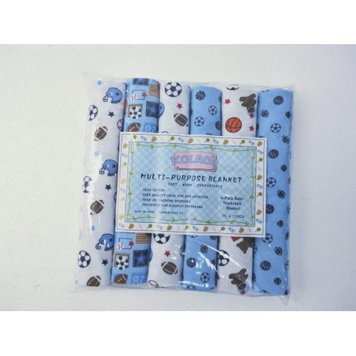Boy Baby 6Pcs Pack 100% Cotton Baby Receiving Bedsheets