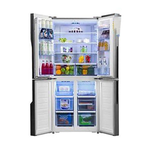 Hisense 561L 4 Door Glass Finish Nofrost  Refrigerator - Black