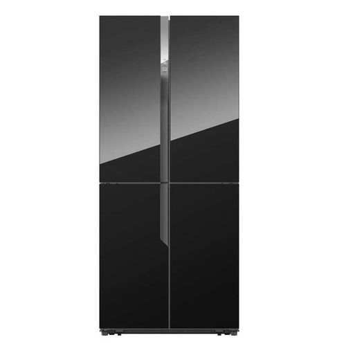 Hisense 561L 4 Door Glass Finish Nofrost  Refrigerator - Black