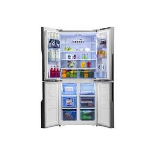 Hisense 561L 4 Door Glass Finish Nofrost  Refrigerator - Black