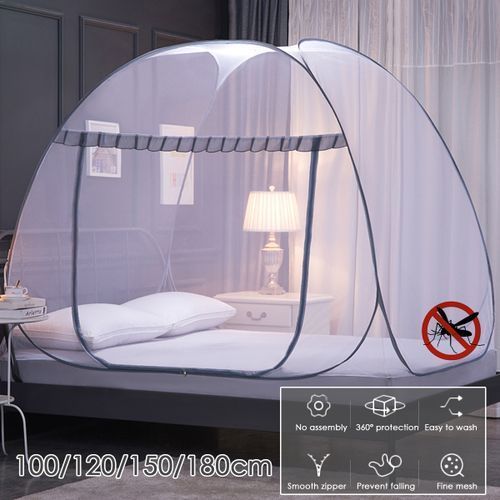 Folding Home Mosquito Net Tent Canopy White, Skirting Color may vary