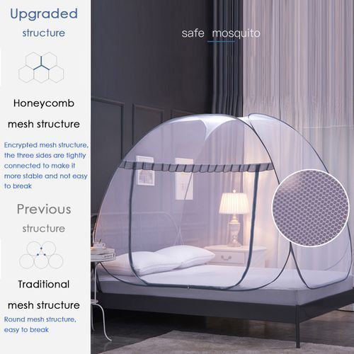Folding Home Mosquito Net Tent Canopy White, Skirting Color may vary