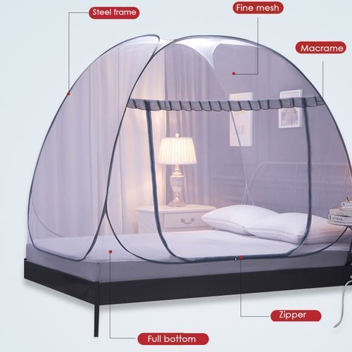 Folding Home Mosquito Net Tent Canopy White, Skirting Color may vary