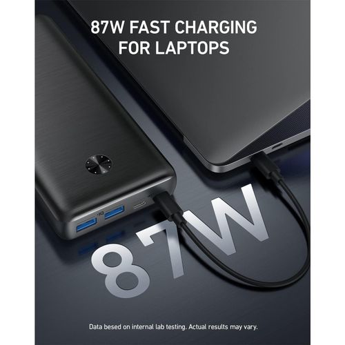 Power Bank, 25,600mAh Portable On the go Laptop Charger 87W Bundle with 65W USB-C Wall Charger, Works for MacBook Pro, Dell XPS, Microsoft, Pixelbook, iPhone 13 series, Samsung, iPad Pro