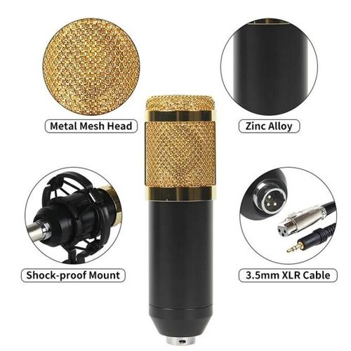 Audio Condenser Mic BM800+V8 Sound Card Set