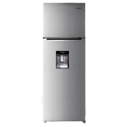Chiq 330 Liters Double Door Frost Free Refrigerator With Water Dispenser  - Silver 3 Years Warranty