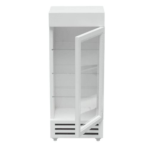 1:12 Miniature Display White Wooden Fridge Dollhouse Accessories Appliance Gift