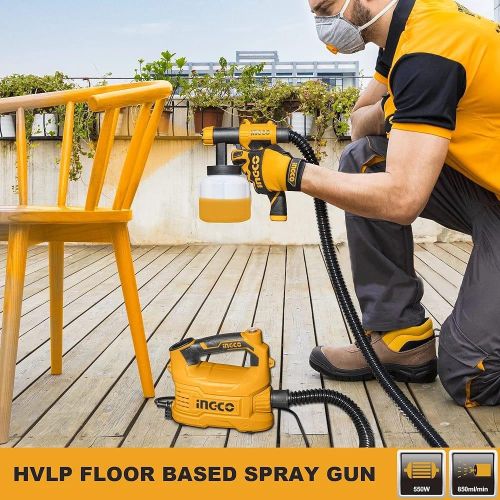 INGCO HVLP Floor Based Spray Gun 800ml - Orange
