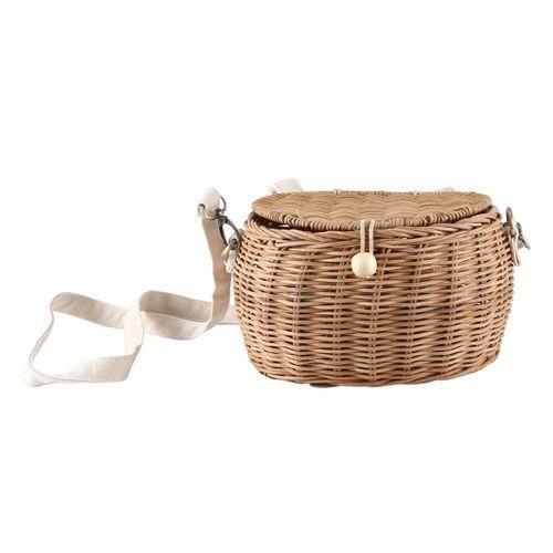 Back Basket Children Bicycle Basket Handmade Tattan Bag