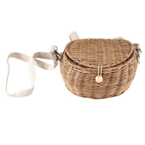 Back Basket Children Bicycle Basket Handmade Tattan Bag