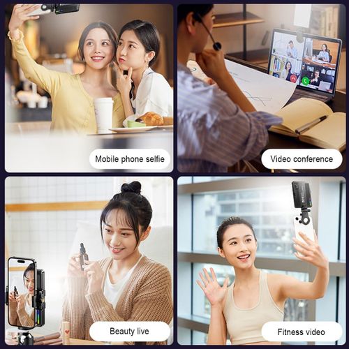 LED Camera Light, Portable Photography Video Lights Selfie Light for iPhone,Warm and Cool 3 Colors 3000-9900K, 72pcs Beads, with Cell Phone Clip, with 1/4 Standard Screw, Rechargeable CRI 80