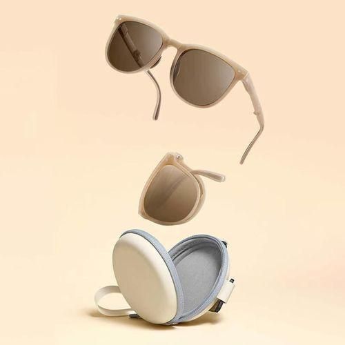 Folding Eyeglasses Case Portable Sunglasses Case Round