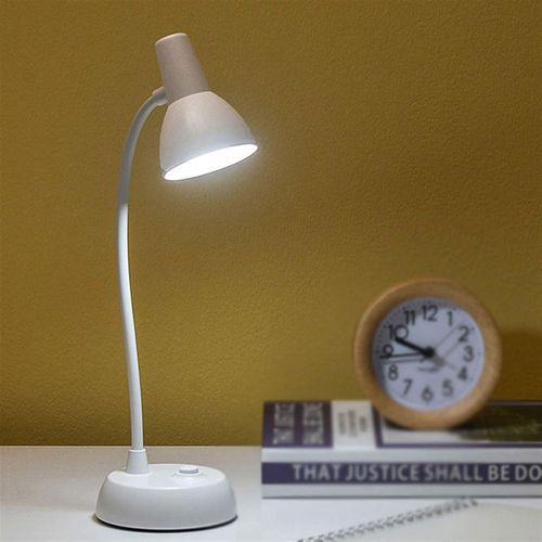 Bedroom Lamp Eye Protection Learning Folding Clip Charging Bedroom Table Lamp - White