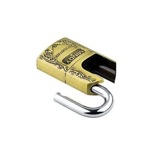 Mindy Anti-Theft Hard Steel Keyed Padlock - Golden