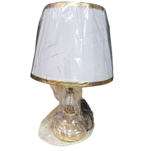 Table Lamp Home Bedside Night Light With Cloth Lampshade Wooden Base(without Bulb)