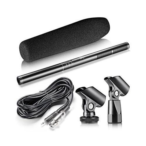 Professional Super Uni-Directional Electret Condenser Microphone Boom  For Mobile Phone, DSLR Cameras- Black