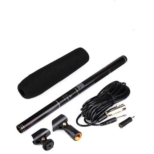 Professional Super Uni-Directional Electret Condenser Microphone Boom  For Mobile Phone, DSLR Cameras- Black
