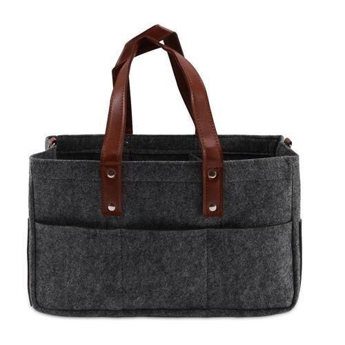 Baby Diaper Organizer Holder Shower Basket Bag Dark Grey