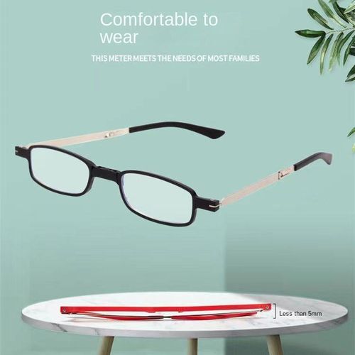 Folding anti-blue light reading glasses with mobile phone case bracket reading glasses