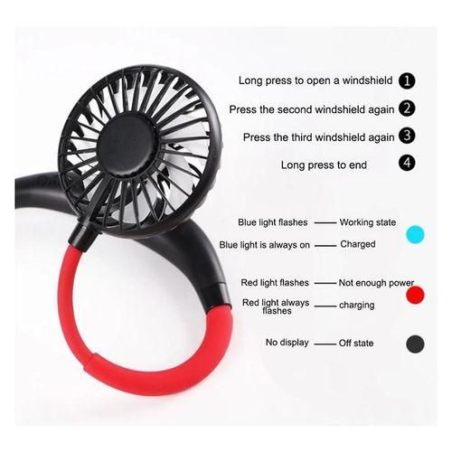 Portable 360° Cooling Neck Fan USB Rechargeable Mini Air Conditioner Fan