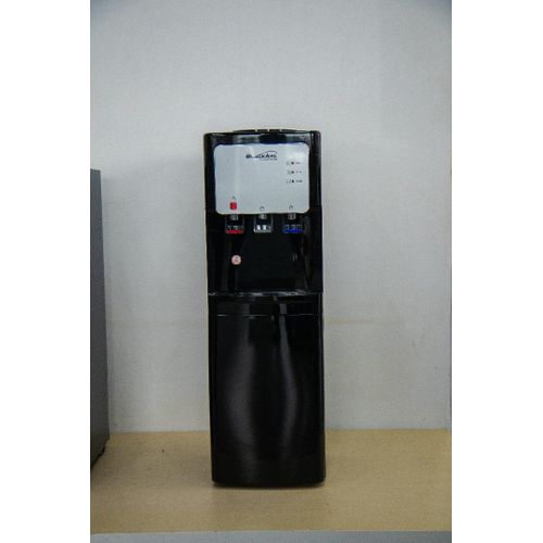 BLACKARK  Water Dispenser Hot/ Cold And Normal With Storage Cabinet with Fridge with Compressor - Black