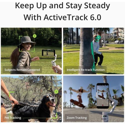 DJI Osmo Mobile 6, 3-Axis Phone Gimbal, Object Tracking, Built-in Extension Rod, Portable and Foldable, Gimbal Stabilizer for iPhone, Andriod, YouTube TikTok Video